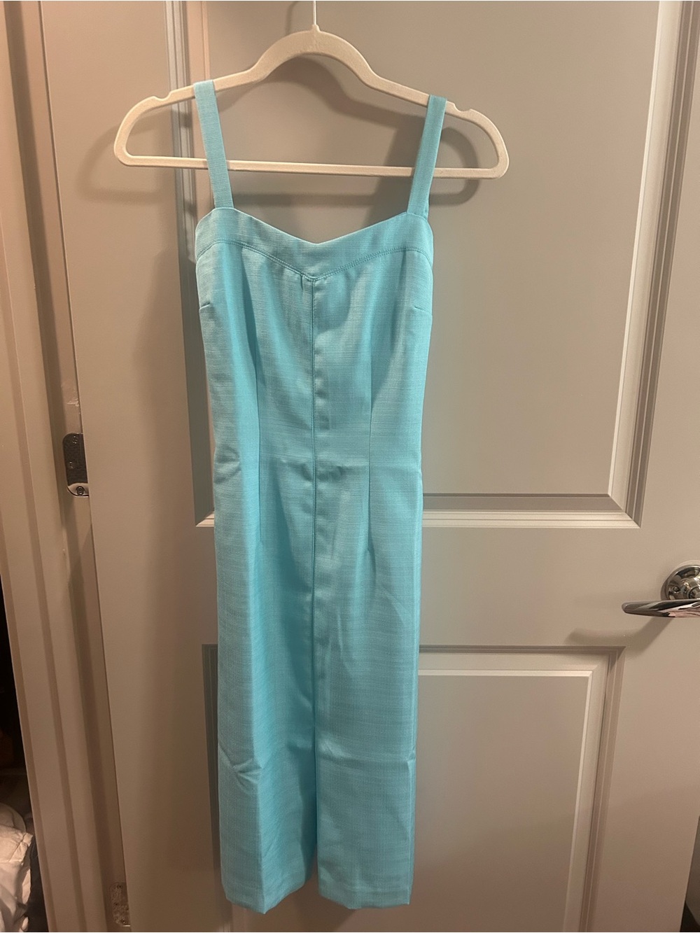 Ann Taylor Light Blue Sleeveless Midi Dress